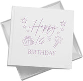 16th Birthday White Photo Album Gift For Her Or Him With Present Design Pack of 5 Wholesale Trade